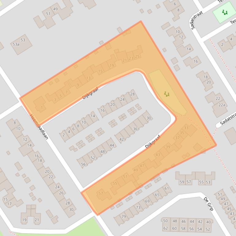 Kaart van postcodegebied 6671GN.