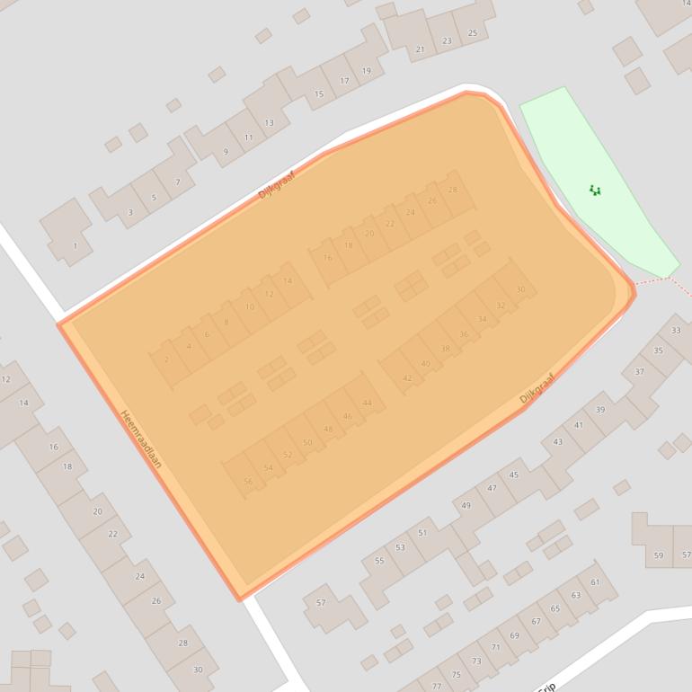 Kaart van postcodegebied 6671GP.