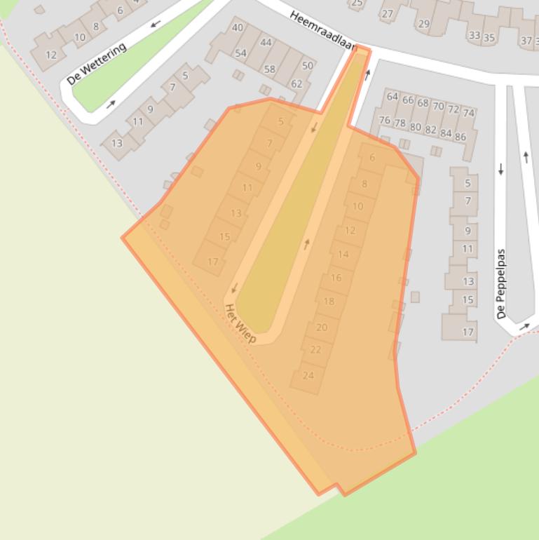 Kaart van postcodegebied 6671GV.