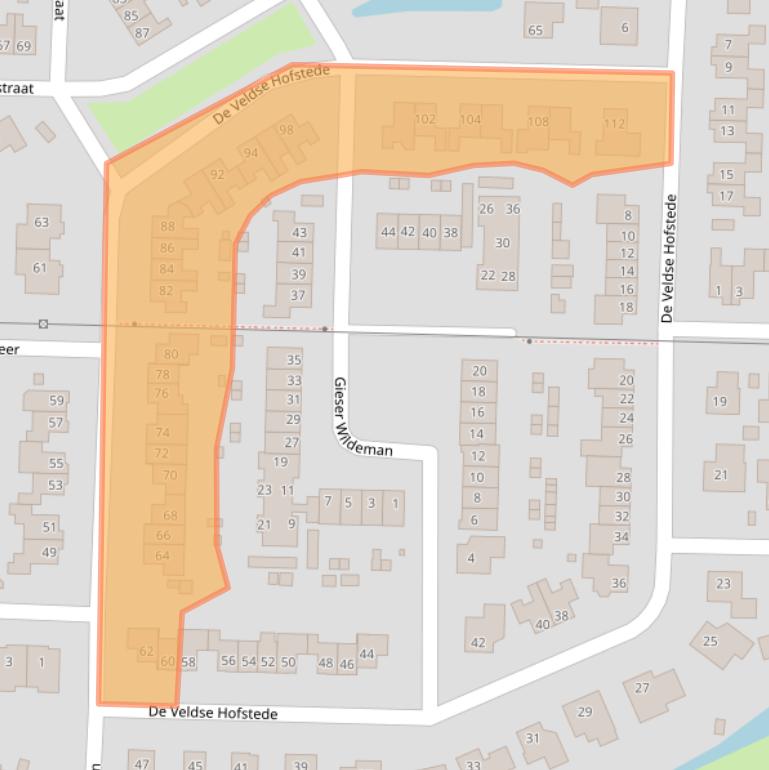 Kaart van postcodegebied 6671HH.