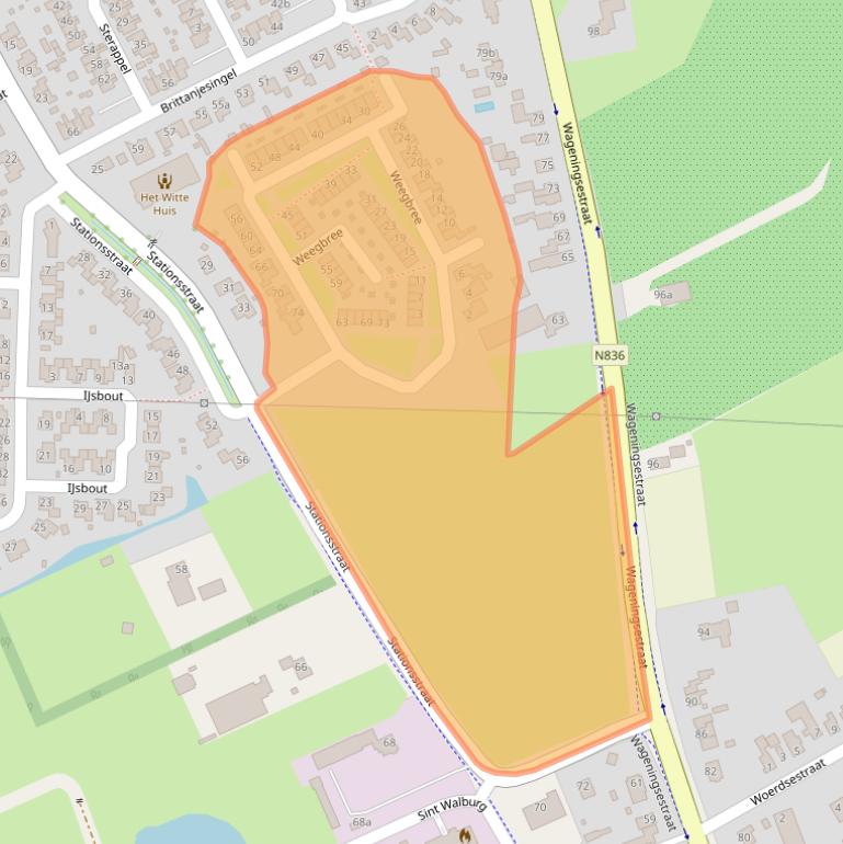 Kaart van postcodegebied 6671JD.