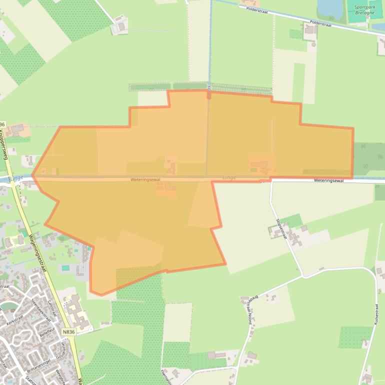 Kaart van postcodegebied 6671LA.