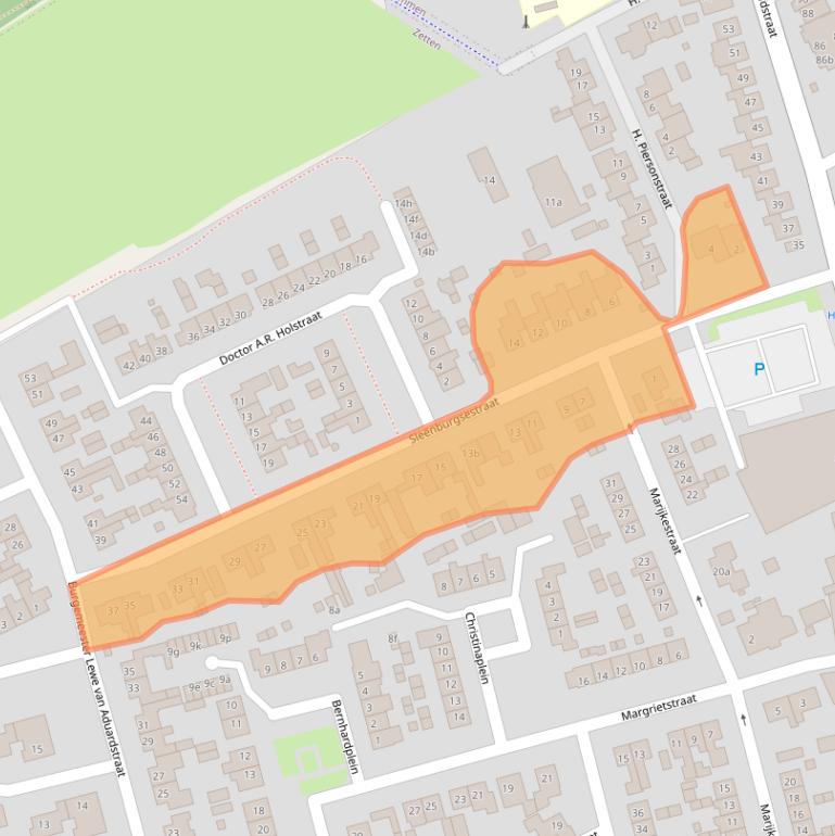 Kaart van postcodegebied 6671ZB.