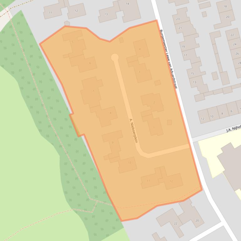 Kaart van postcodegebied 6671ZJ.