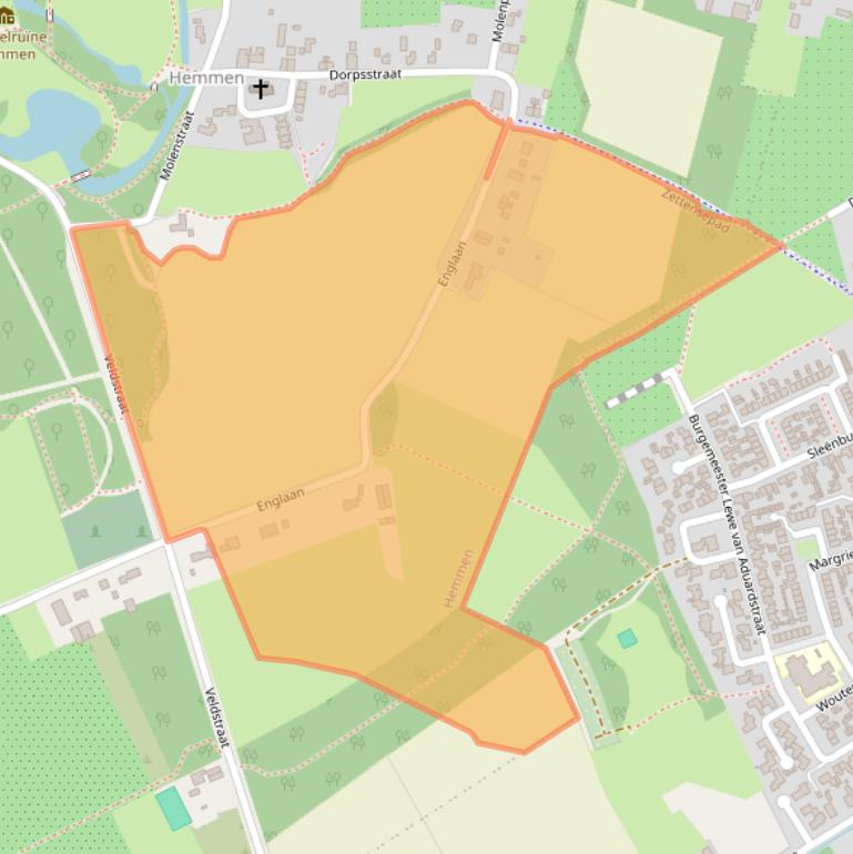 Kaart van postcodegebied 6672LD.