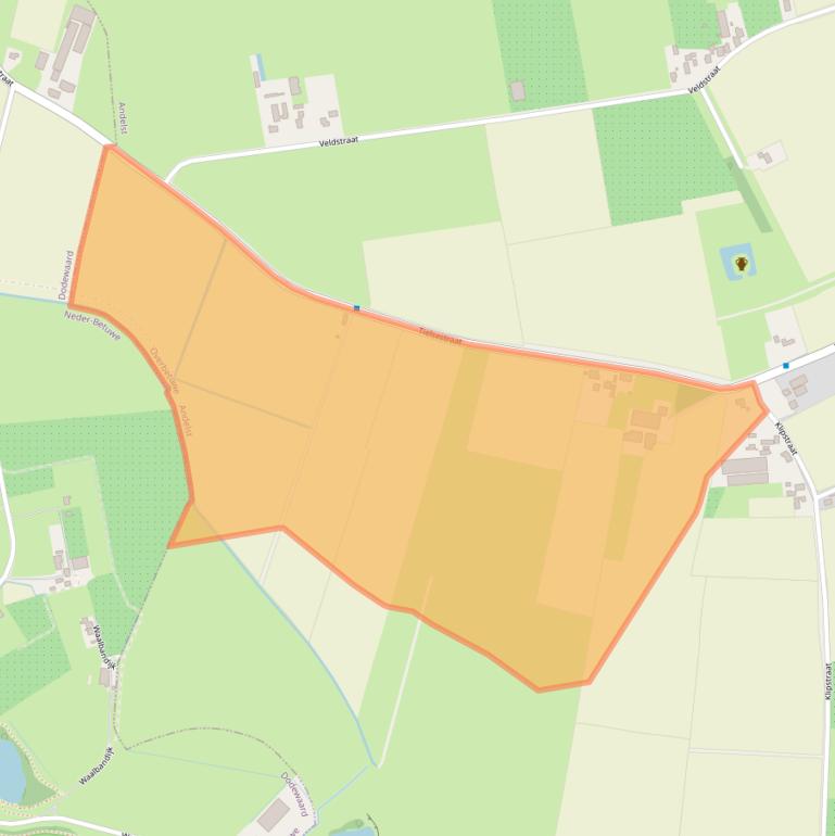 Kaart van postcodegebied 6673AD.