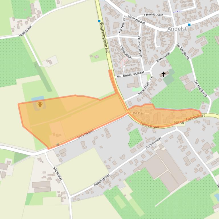 Kaart van postcodegebied 6673AE.