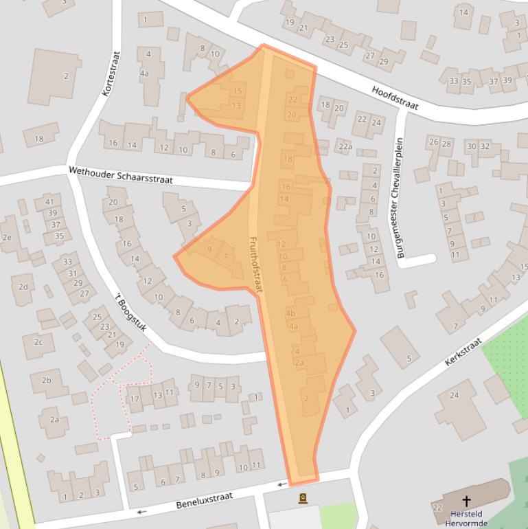 Kaart van postcodegebied 6673BL.