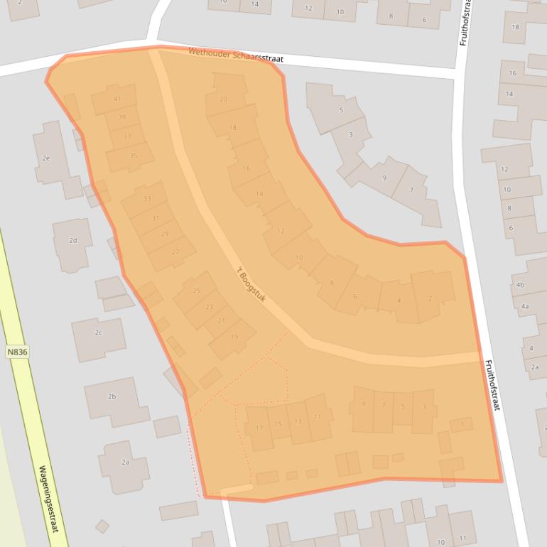 Kaart van postcodegebied 6673BX.