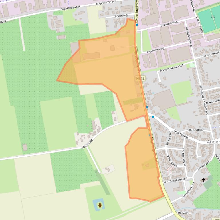 Kaart van postcodegebied 6673DA.