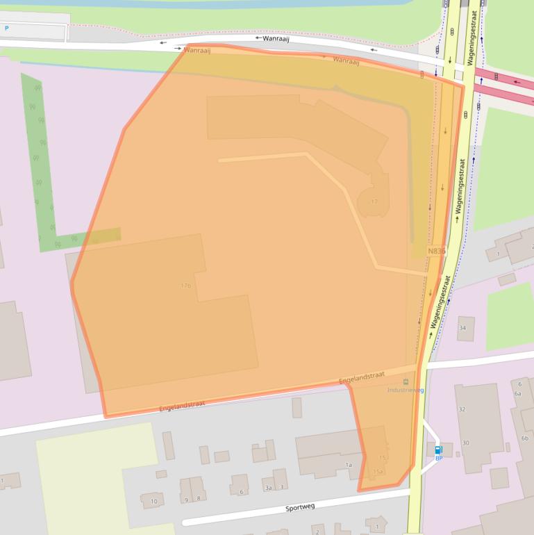 Kaart van postcodegebied 6673DB.