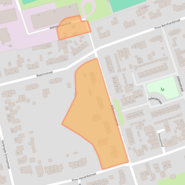 Kaart van postcodegebied 6673XS.