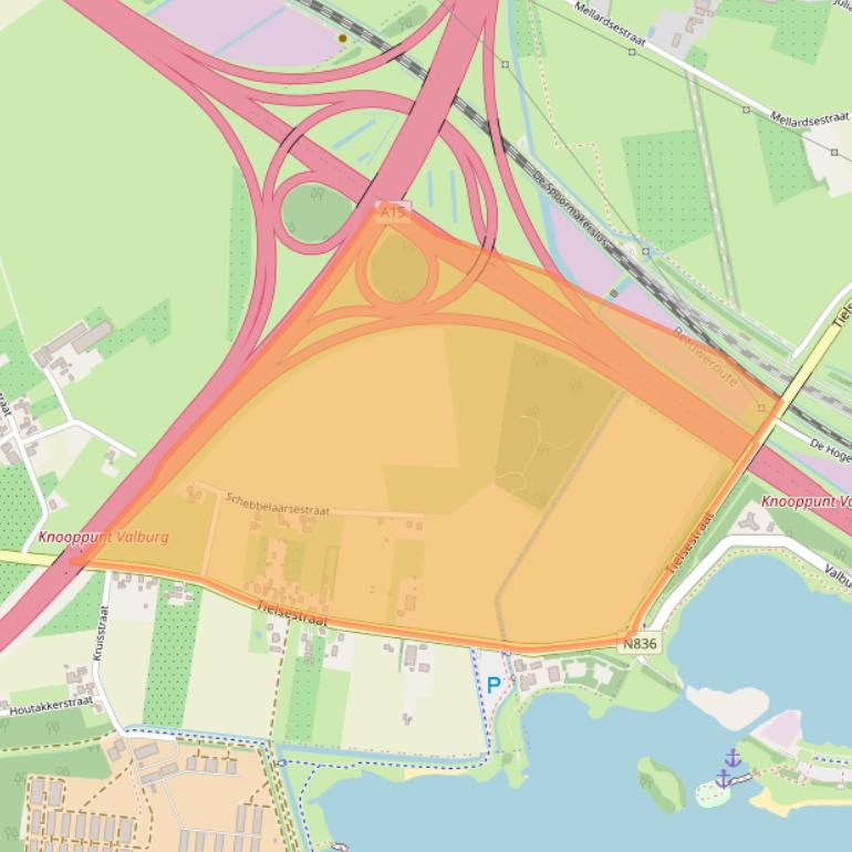 Kaart van postcodegebied 6674AC.