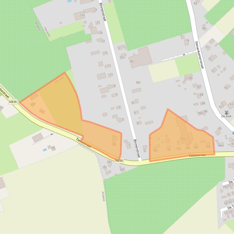 Kaart van postcodegebied 6674AE.