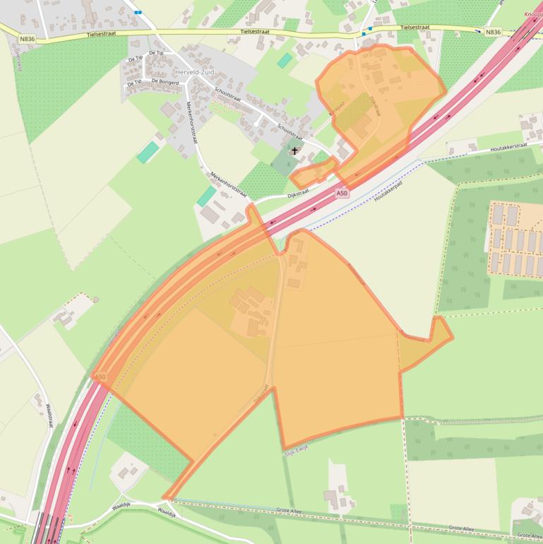 Kaart van postcodegebied 6674AG.