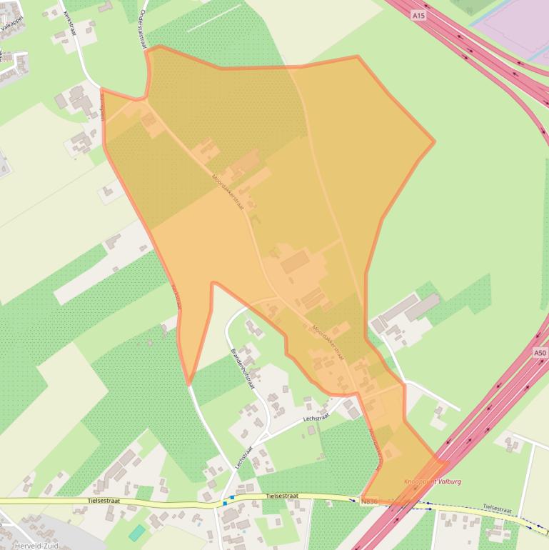 Kaart van postcodegebied 6674AP.