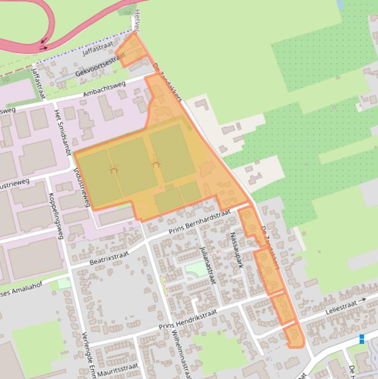 Kaart van postcodegebied 6674DH.