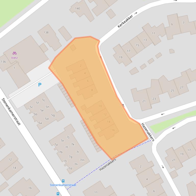 Kaart van postcodegebied 6674EN.