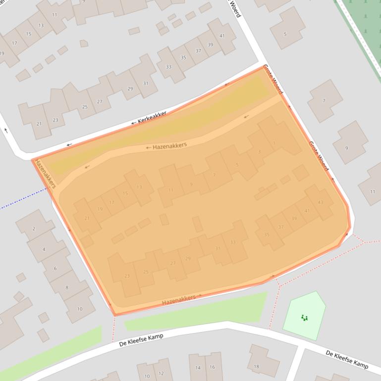 Kaart van postcodegebied 6674EP.