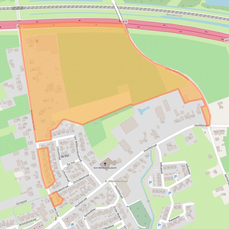 Kaart van postcodegebied 6674LB.