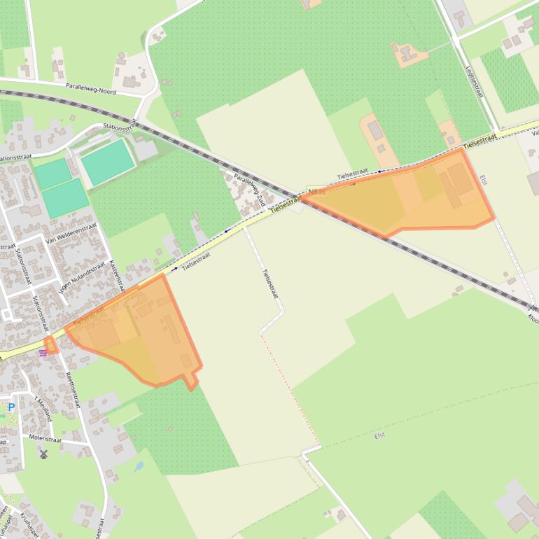 Kaart van postcodegebied 6675AA.