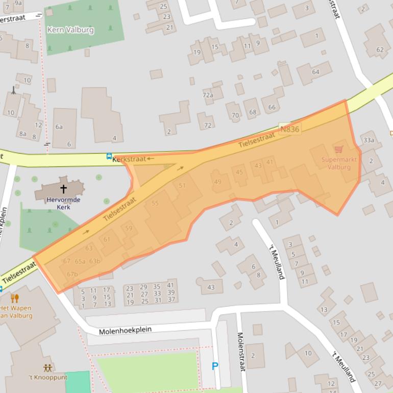 Kaart van postcodegebied 6675AB.