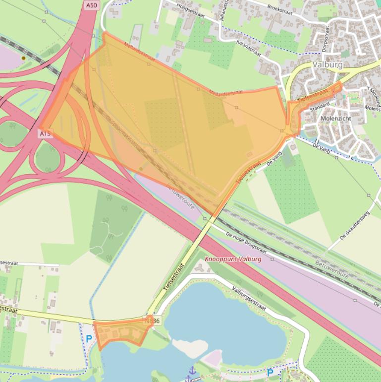 Kaart van postcodegebied 6675AC.