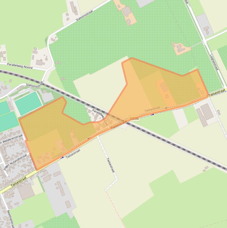 Kaart van postcodegebied 6675AD.