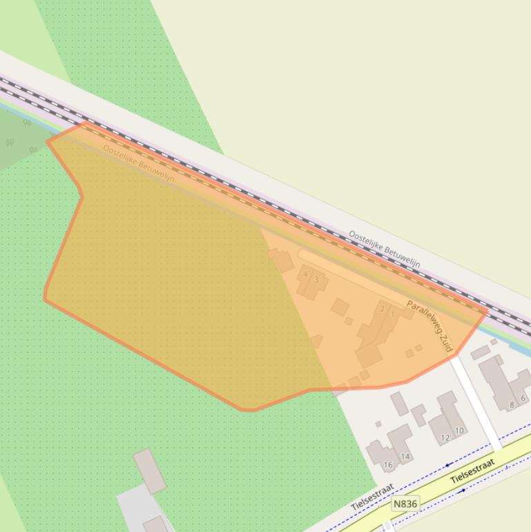 Kaart van postcodegebied 6675AH.