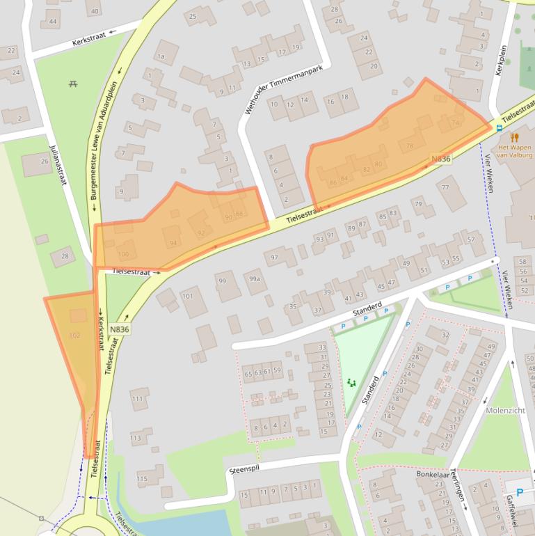 Kaart van postcodegebied 6675AJ.