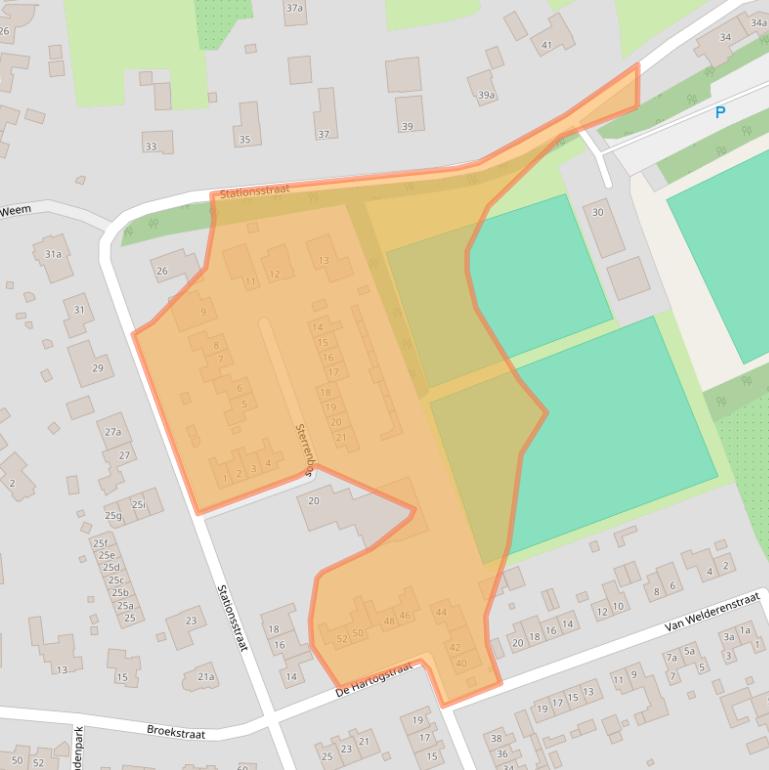 Kaart van postcodegebied 6675AT.