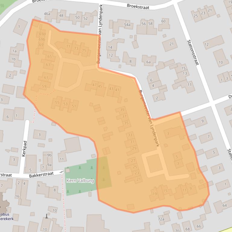 Kaart van postcodegebied 6675AZ.