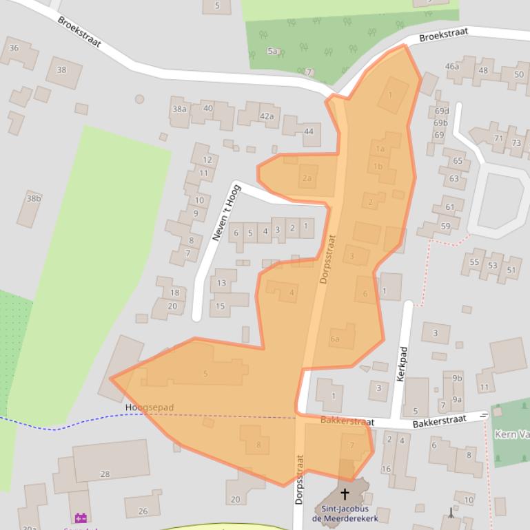 Kaart van postcodegebied 6675BB.