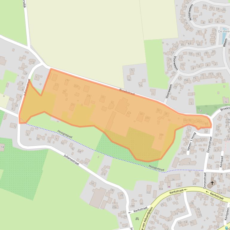 Kaart van postcodegebied 6675BG.