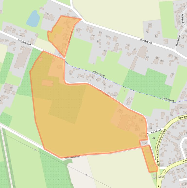 Kaart van postcodegebied 6675BL.