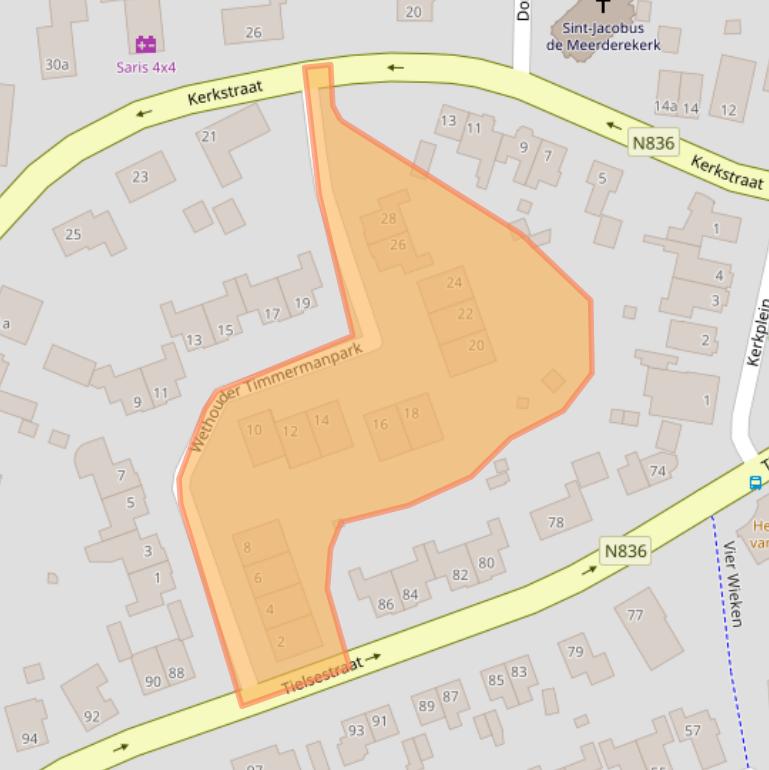 Kaart van postcodegebied 6675CA.