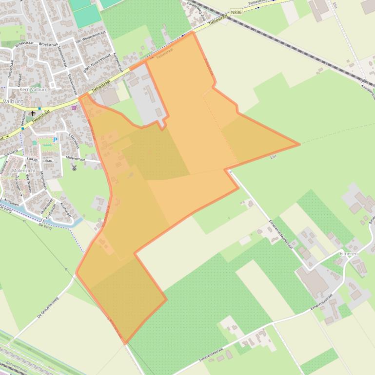 Kaart van postcodegebied 6675CE.