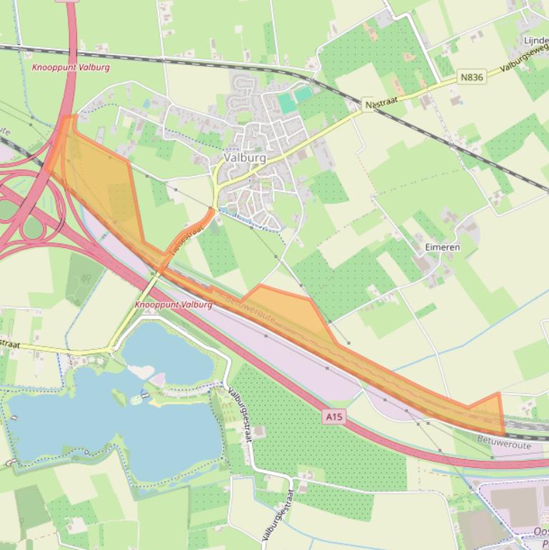 Kaart van postcodegebied 6675CG.