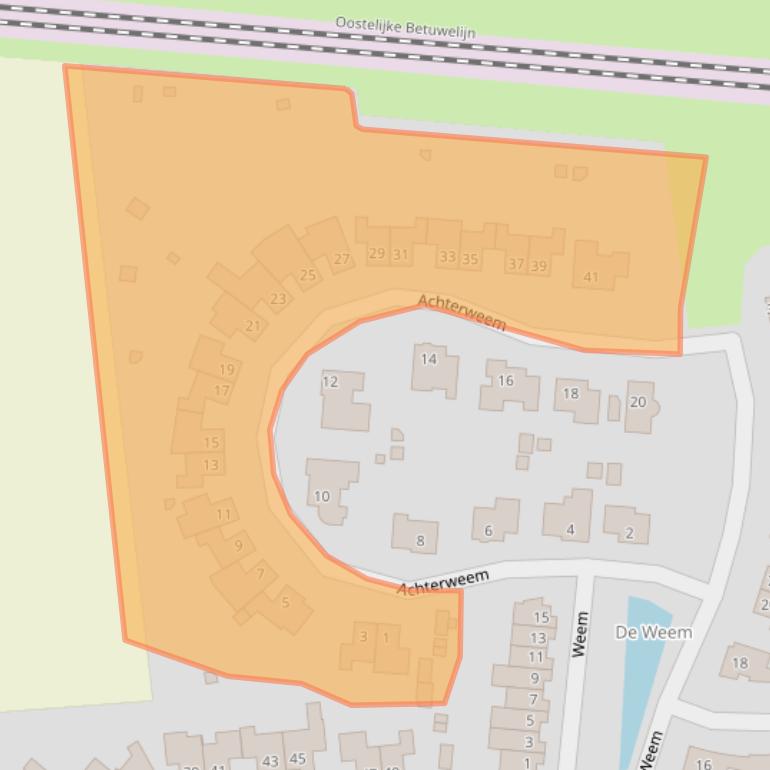 Kaart van postcodegebied 6675EE.