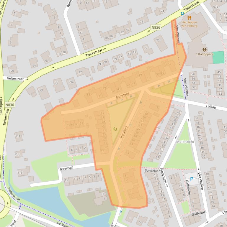 Kaart van postcodegebied 6675GB.