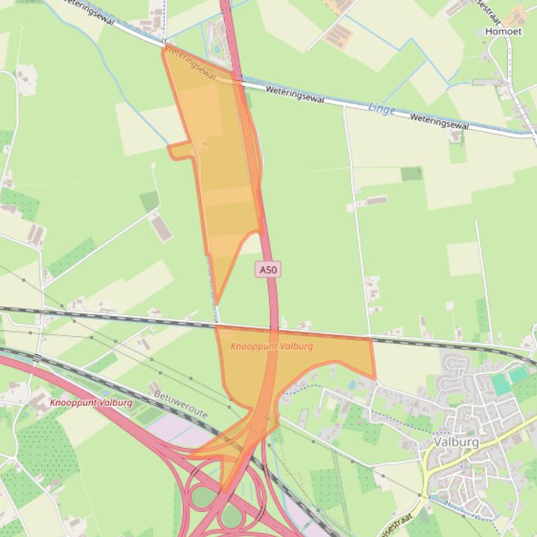 Kaart van postcodegebied 6675MA.
