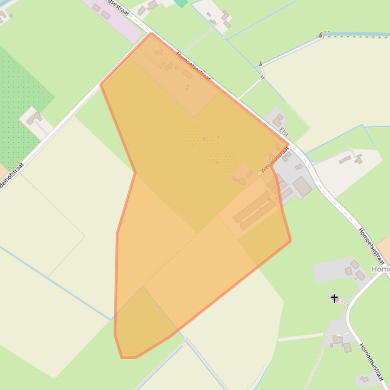 Kaart van postcodegebied 6676LB.