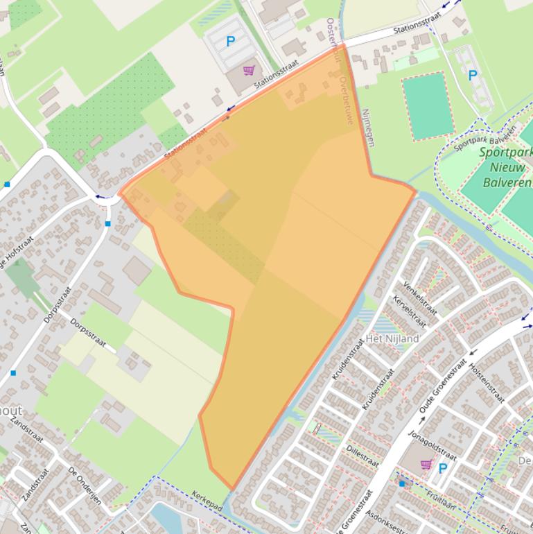 Kaart van postcodegebied 6678AB.