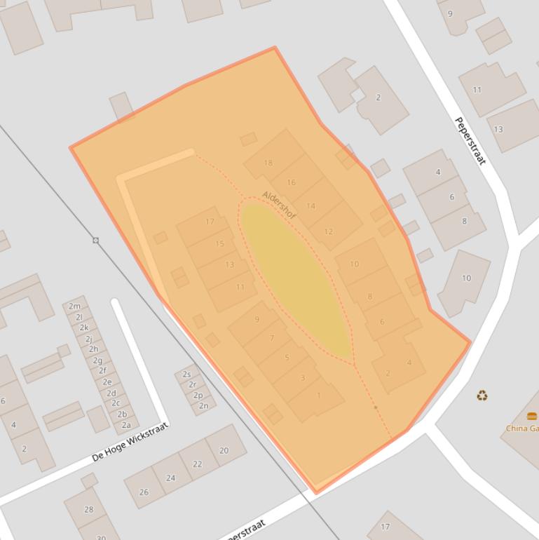 Kaart van postcodegebied 6678AC.