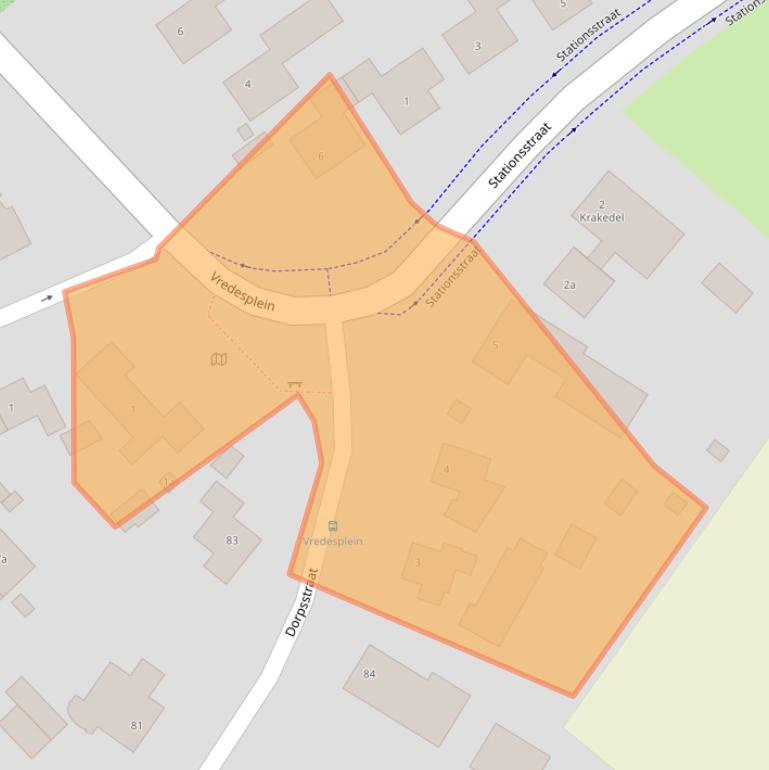 Kaart van postcodegebied 6678AD.