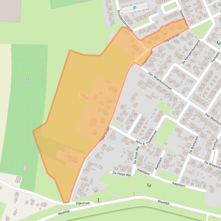Kaart van postcodegebied 6678AN.