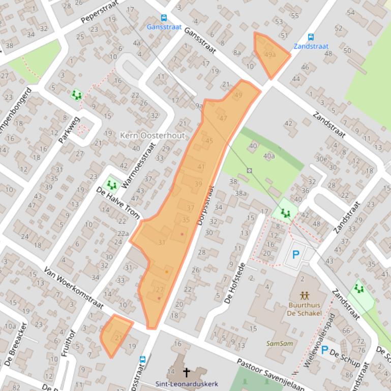 Kaart van postcodegebied 6678BE.