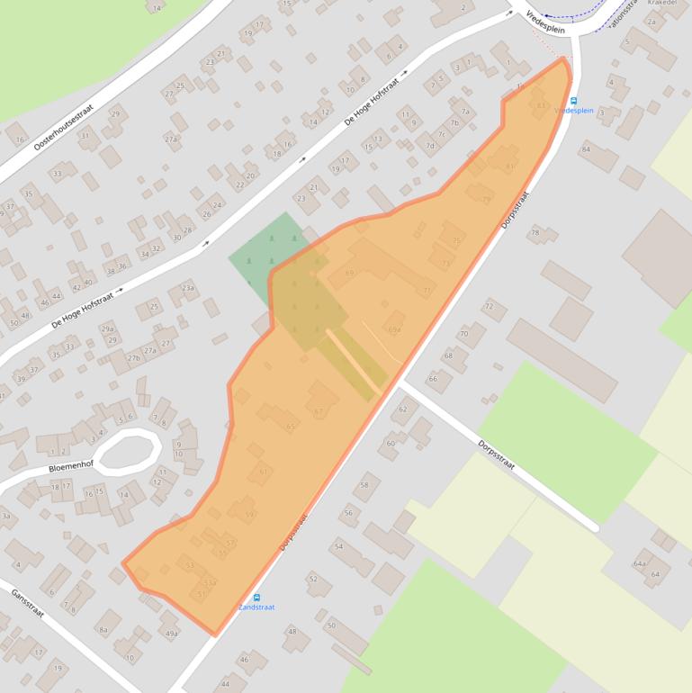 Kaart van postcodegebied 6678BG.