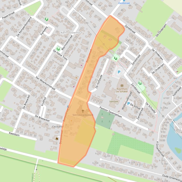 Kaart van postcodegebied 6678BH.