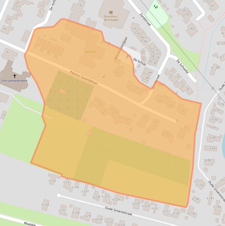 Kaart van postcodegebied 6678BK.